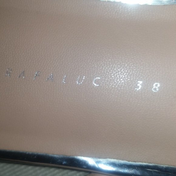 Zara Trafaluc blush pink and silver slides - Picture 3 of 5